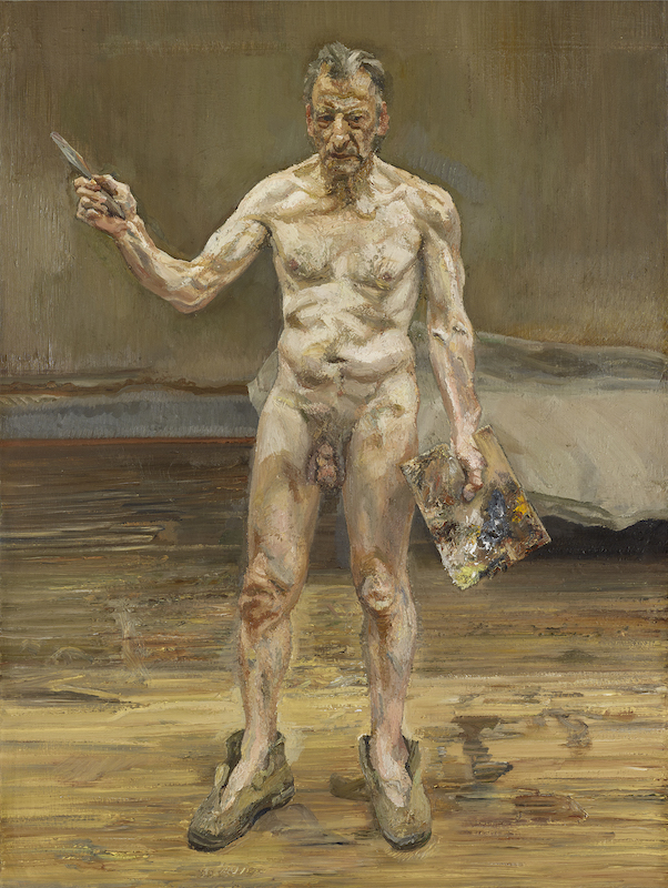 Lucian Freud Painter Working, Reflection 1993 Oil on canvas 101.6 × 81.9 cm The Newhouse Collection © The Lucian Freud Archive. All Rights Reserved 2022 / Bridgeman Images