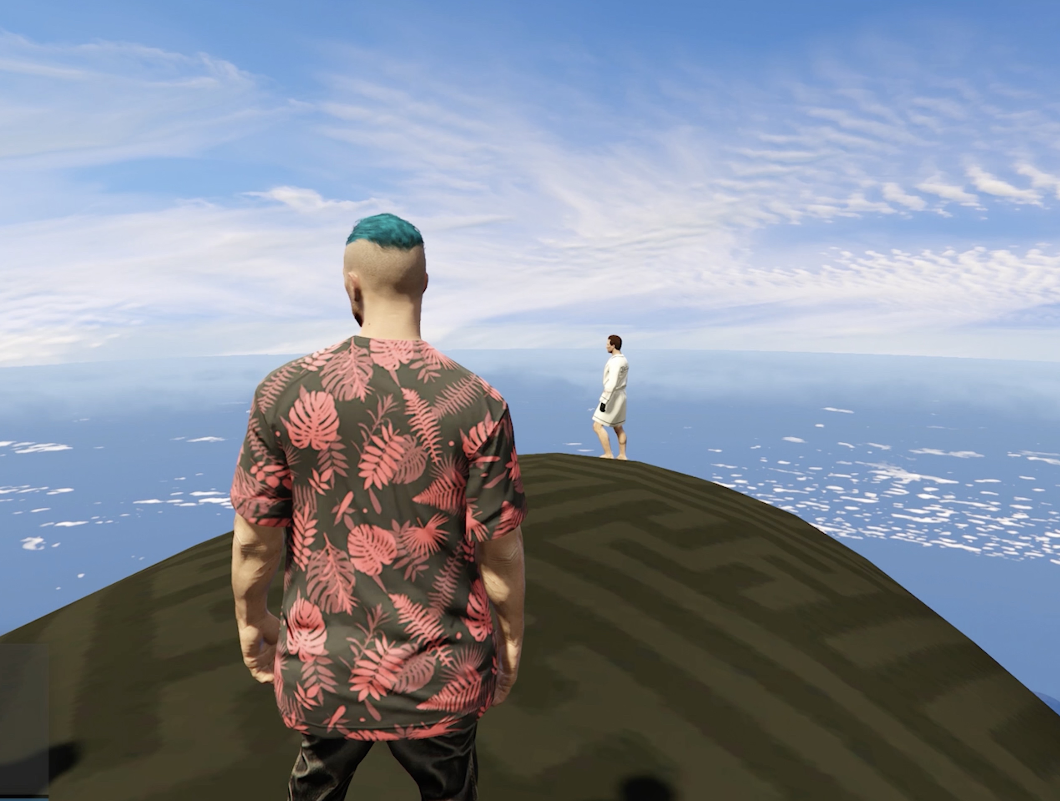 Sam on the blimp in Grand Theft Hamlet