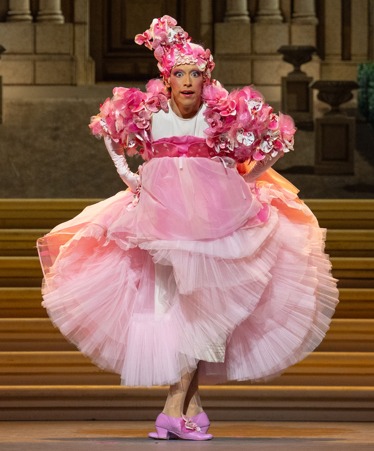 Luca Acri as Step-Sister in the Royal Ballet Cinderella