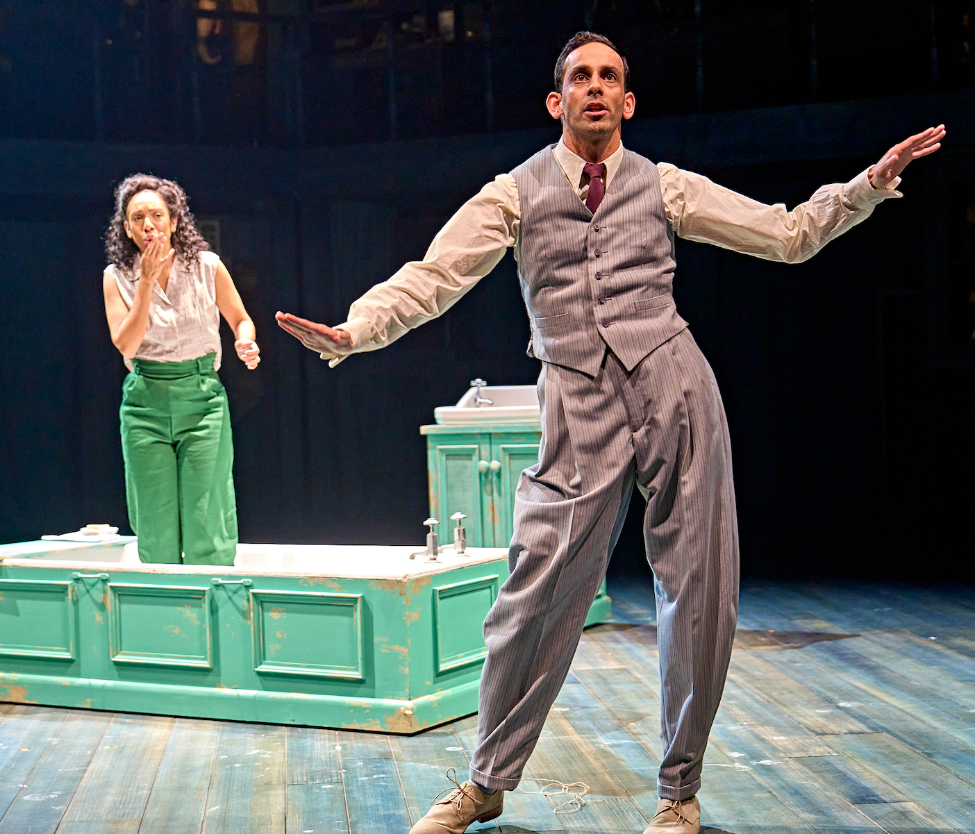 Pearl Mackie as Sylvia and Sid Sagar as Jai in Ballet Shoes