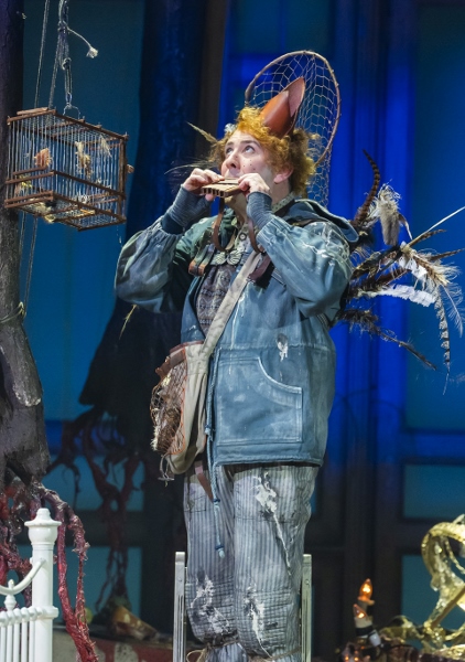 Emyr Wyn Jones, as a Papageno in Opera North's The Magic Flute