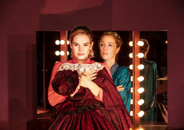 Lily James and Gillian Anderson in 'All About Eve'