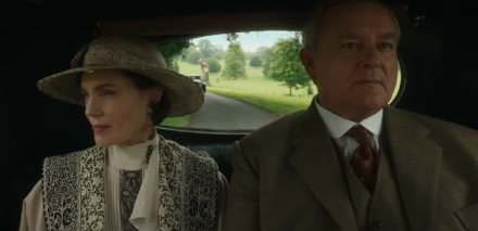 Elizabeth McGovern and Hugh Bonneville as Lady and Lord Grantham in Downton Abbey: The Grand Finale