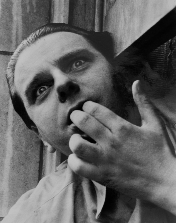 Humphrey Spender Portrait of Tom Harrison feigning fear during The Blitz, 1940 © Mass Observation Archive, University of Sussex