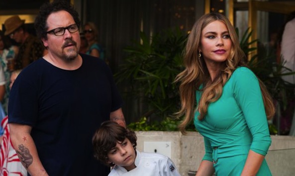 from left: Jon Favreau, Emjay Anthony and Sofia Vergara, in Chef