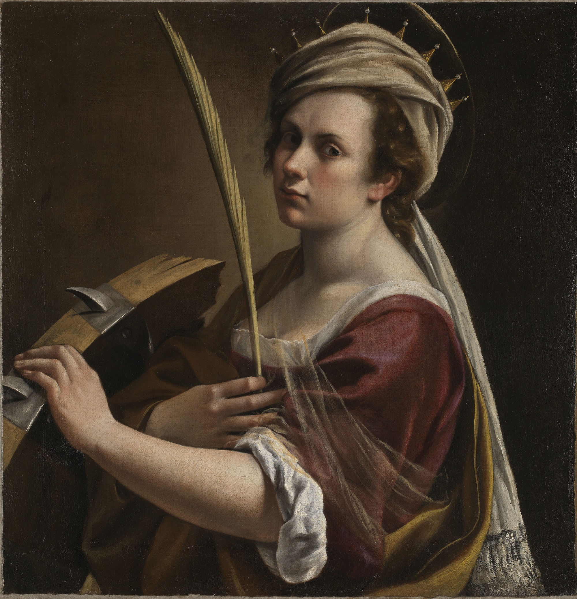 Self Portrait as Saint Catherine of Alexandria Artemisia Gentileschi about 1615-17 © The National Gallery, London