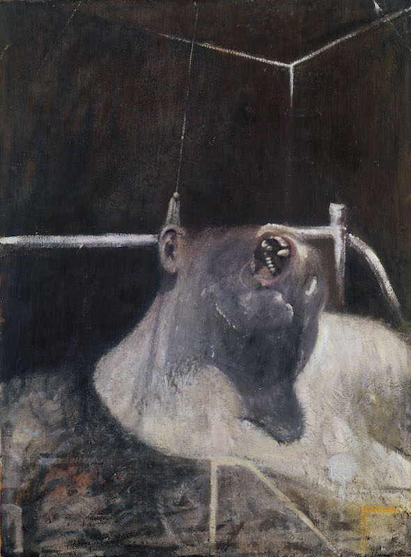 Francis Bacon, Head I, 1948 Oil and tempera on board, 100.3 x 74.9 cm Lent by The Metropolitan Museum of Art, Bequest of Richard S. Zeisler, 2007 (2007.247.1) © The Estate of Francis Bacon. All rights reserved, DACS/Artimage 2021. Photo: Prudence Cuming Associates Ltd