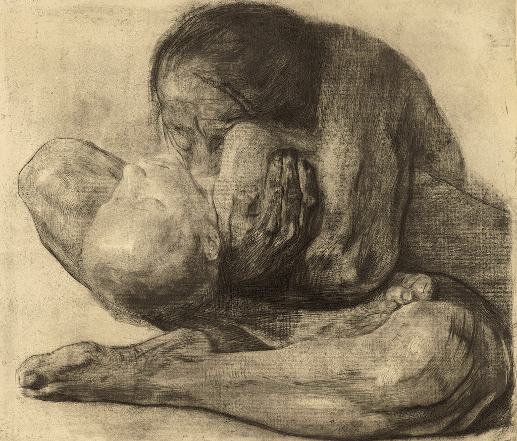 Käthe Kollwitz, Woman with Dead Child, 1903. Etching on paper, 42.4 x 48.6 cm. © Käthe Kollwitz Museum Köln