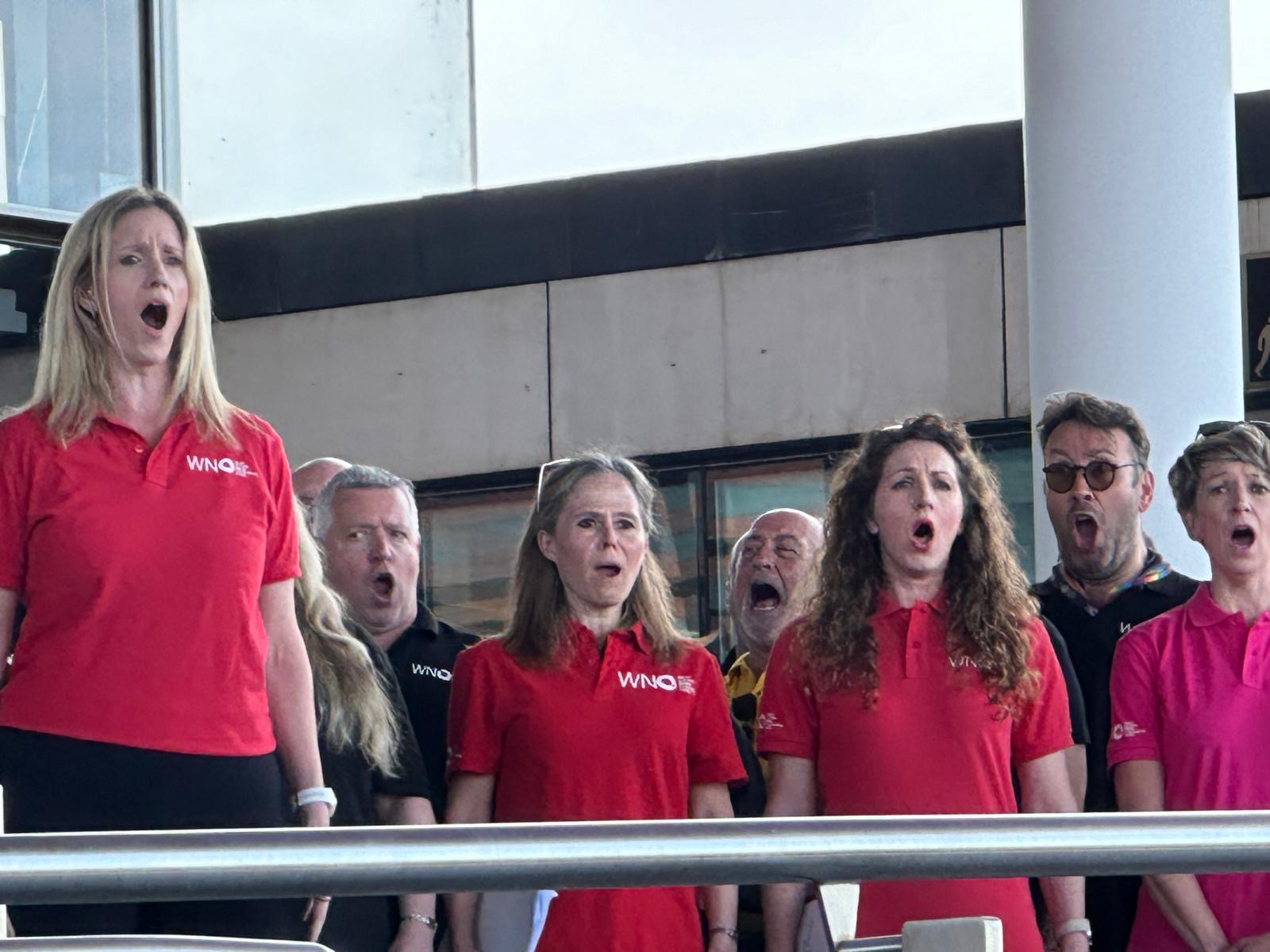 WNO Chorus at protest