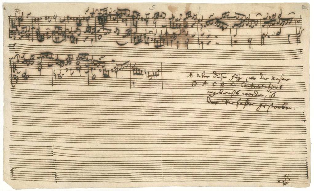 Last page of The Art of Fugue
