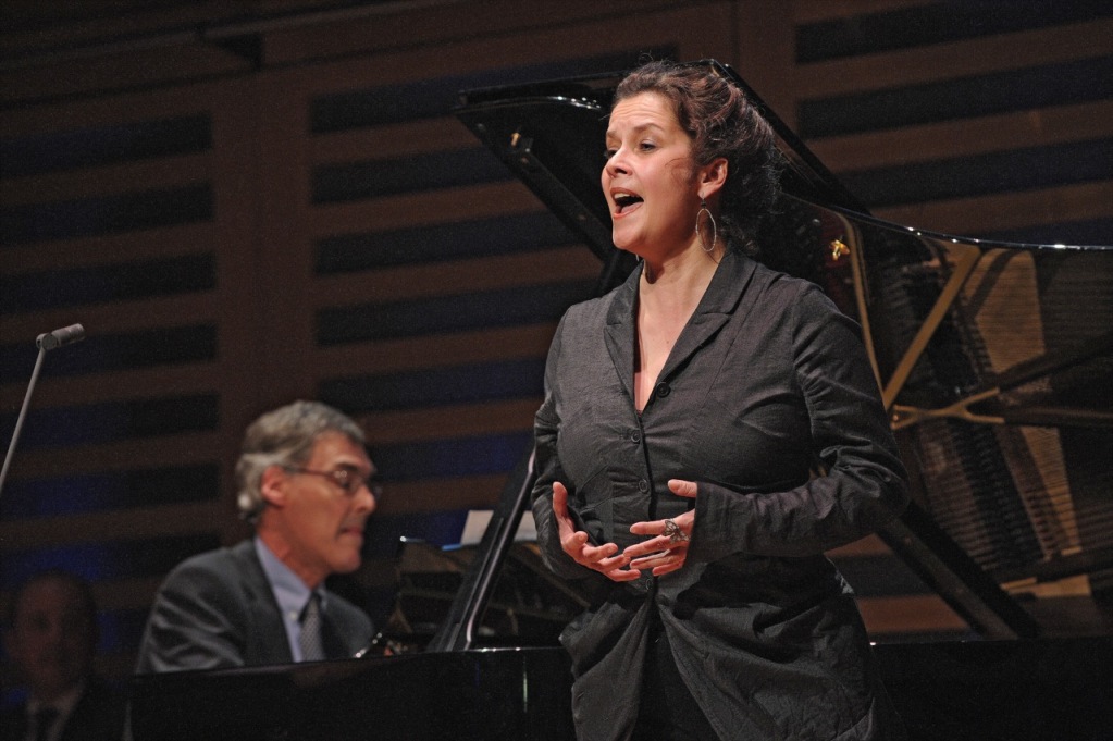 Angelika Kirchschlager and Roger Vignoles performing at the BBC Music Magazine 2013 awards by John Millar