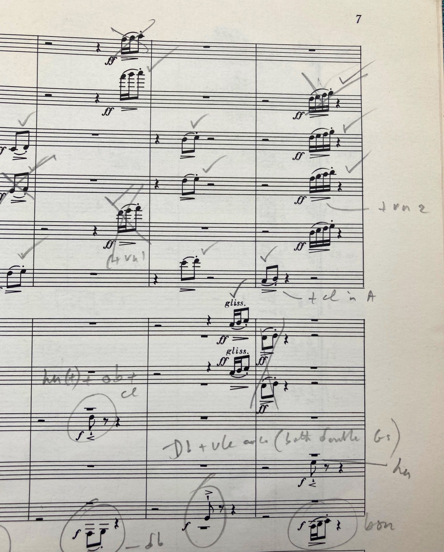 Joseph Phibbs' working score of Britten's 'Our Hunting Fathers'
