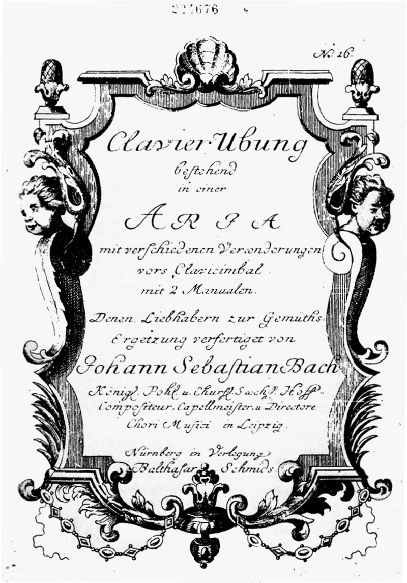 Title page of Goldberg Variations