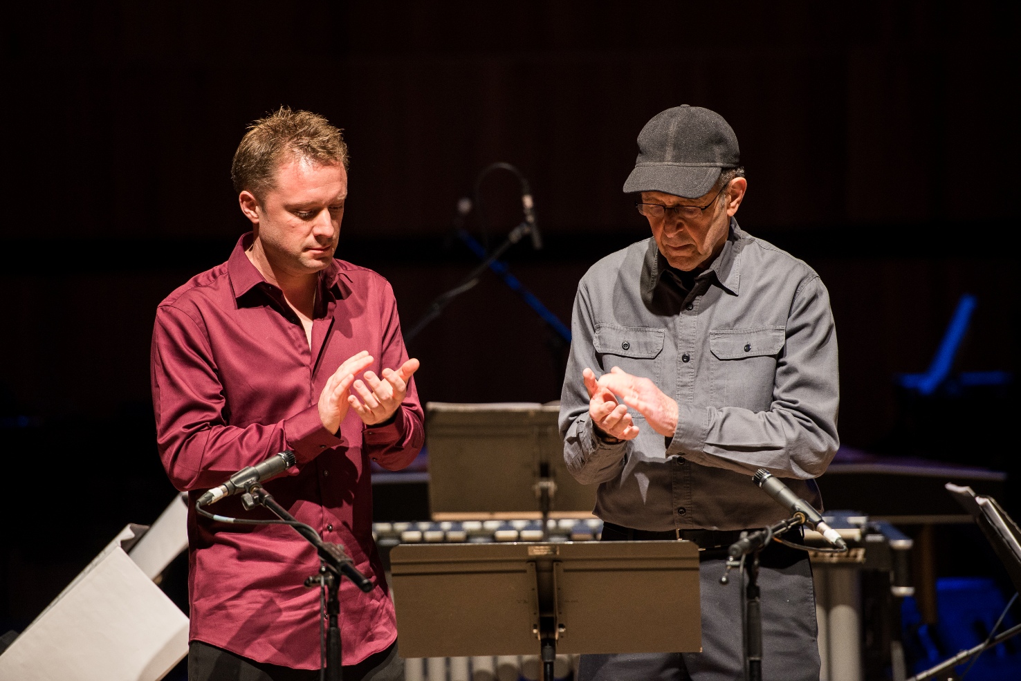 Colin Currie and Steve Reich clapping