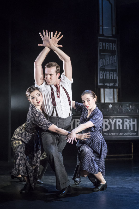 Mari Kamata, Edwin Rae and Sophie Hurley in 'The Infernal Galop' by Matthew Bourne. Photo by Johan Persson.