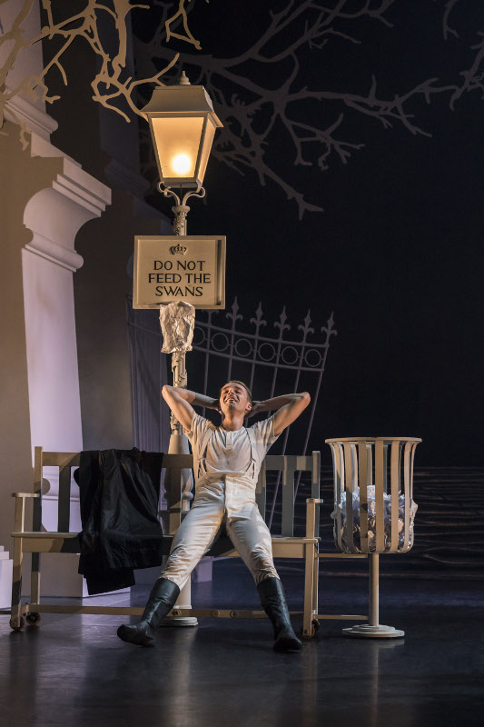 Liam Mower as the Prince in Matthew Bourne's Swan Lake. Photo by Johan Persson.