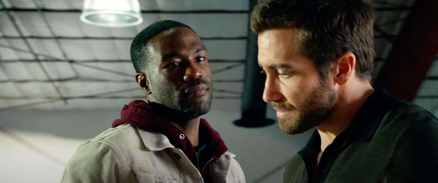 Yahya Abdul-Mateen II and Jake Gyllenhaal in Ambulance