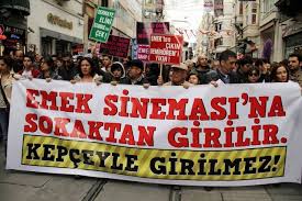 Demonstration against the demolition of the Emek cinema, Istanbul