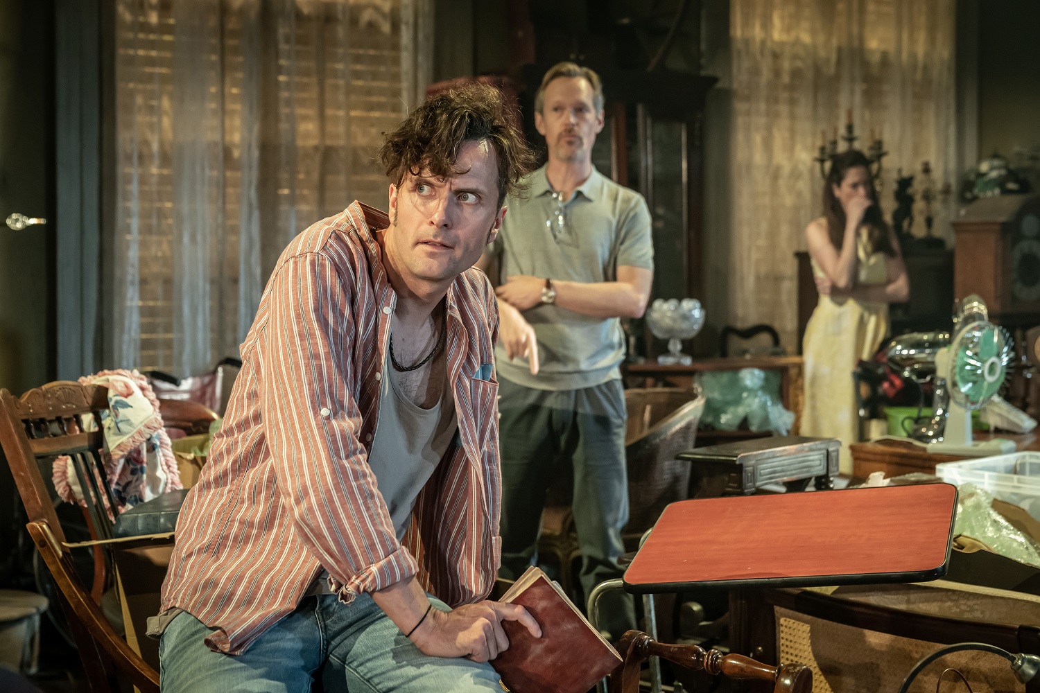 Edward Hogg (Franz) and Steven Mackintosh (Bo) in Appropriate at the Donmar Warehouse