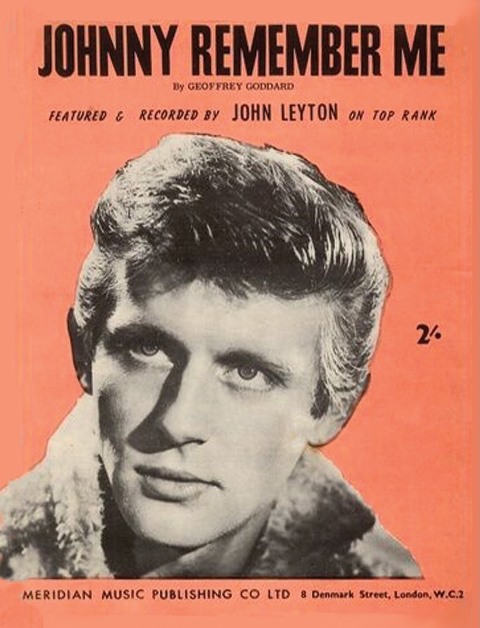 John Leyton Johnny Remember Me song sheet