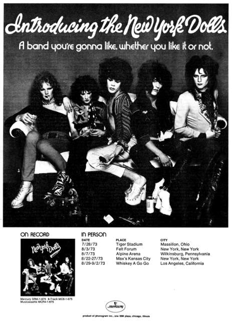 New York Dolls 1st LP ad