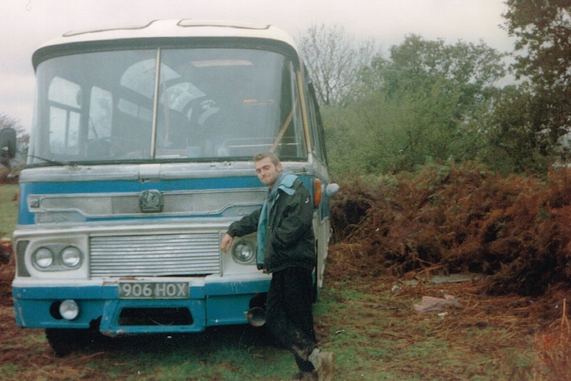 Mark Hawkins with bus