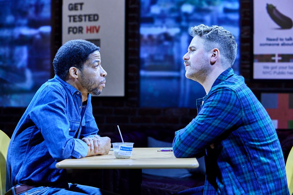 Michael Walters (L) and David Ames in 'Steve' at the Seven Dials Playhouse
