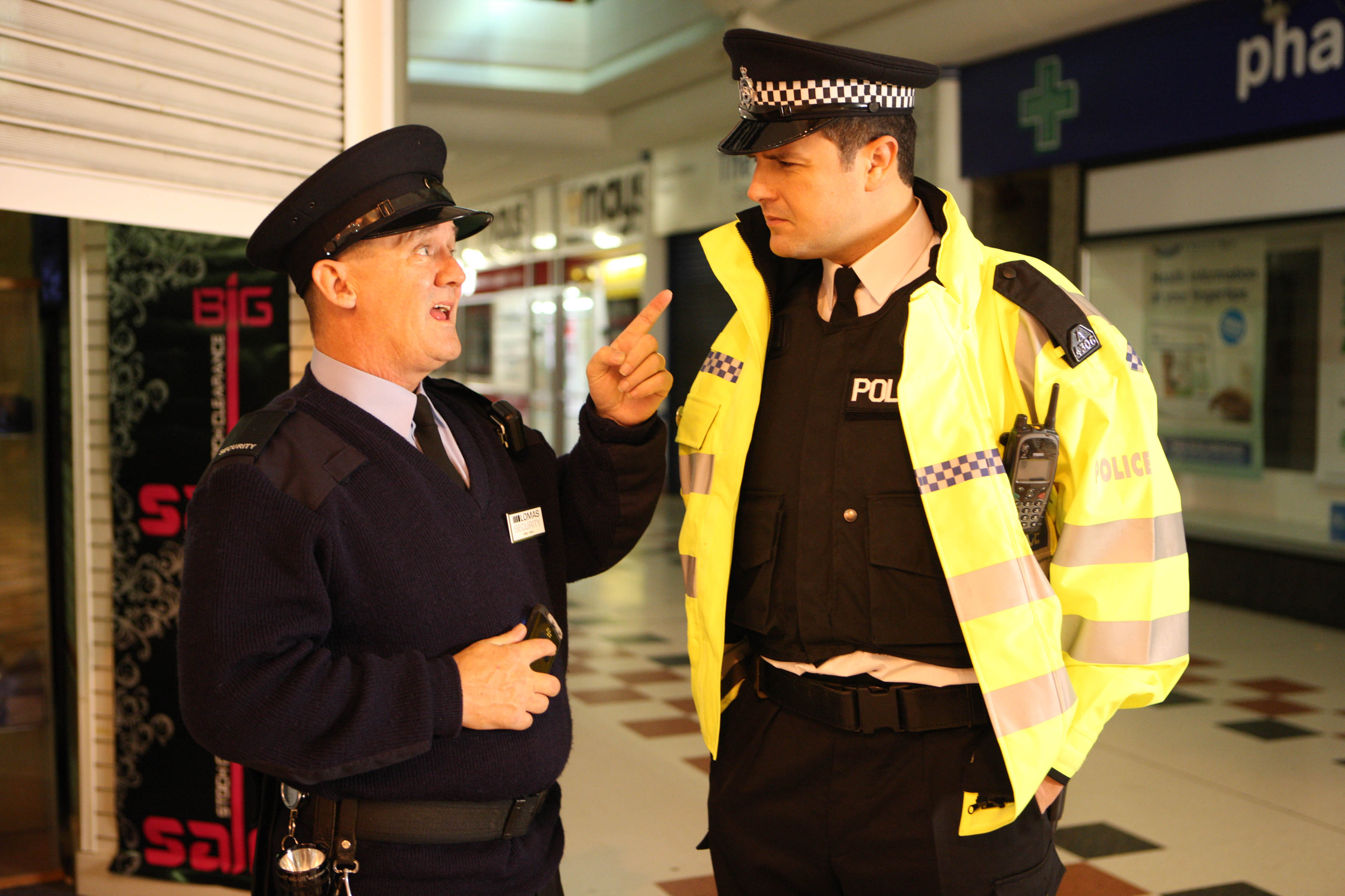 Brendan O'Carroll and Paddy McGuinness in The Security Men