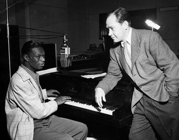 Johnny Mercer (right) with Nat King Cole, one of his discoveries for Capitol Records