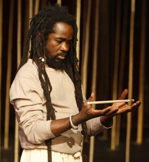 Abdou Ouloguem, one of the two actors out-charming the singers in a purgatorial dream world