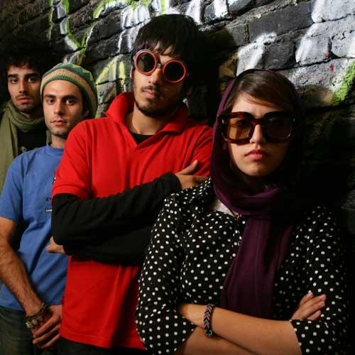 Musicians from the film, including Ashkan and Negar (front)