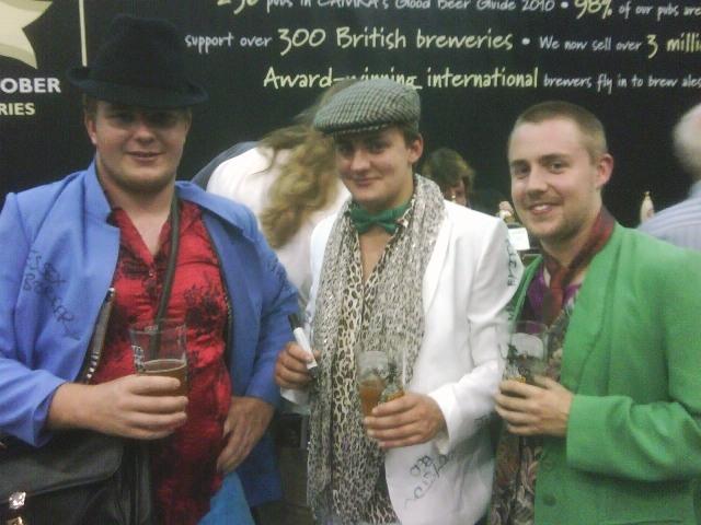 A happy trio at the Great British Beer Festival 