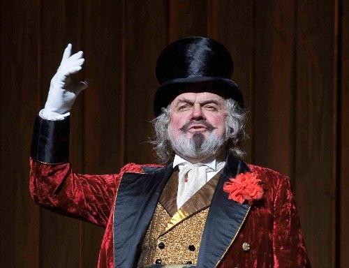 Master of ceremonies: Robert Tear in a late cameo role in the Royal Opera production of Smetana's 'The Bartered Bride'