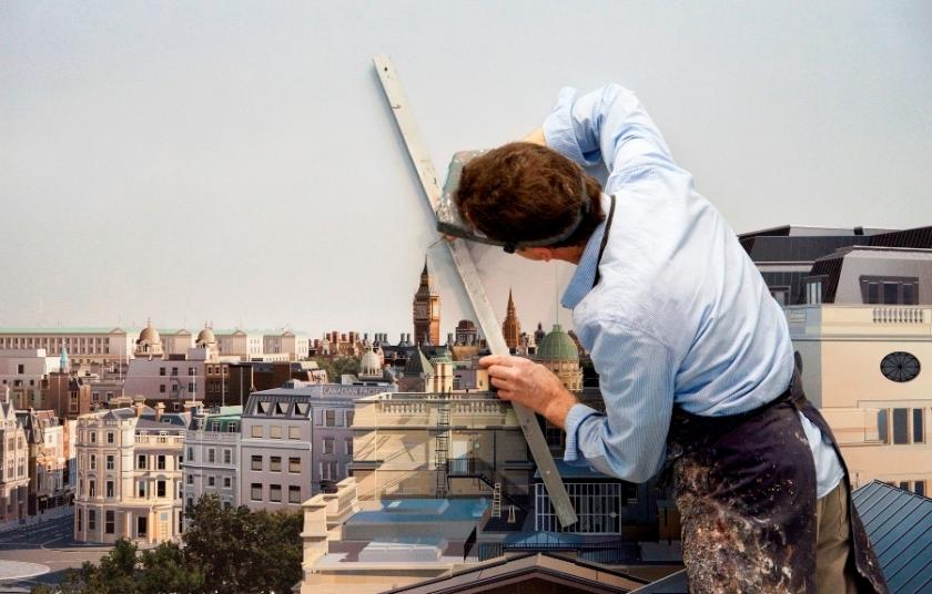 Johnson working on 'Looking Back to Richmond House'