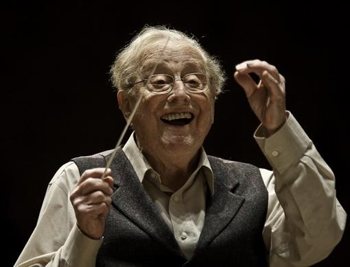 Sir Charles Mackerras during rehearsals for his final Philharmonia concert last December