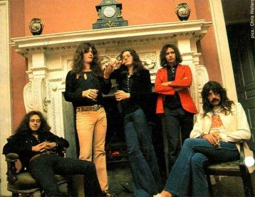 The moustachioed member of Deep Purple is now a classical composer: Jon Lord with colleagues in 1973