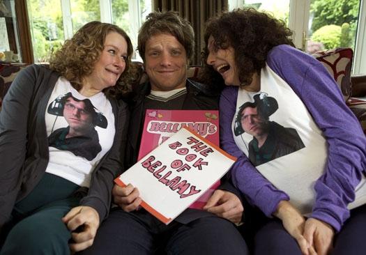 Gary Bellamy (Rhys Thomas) with his fanclub, Bellamy's Babes