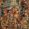 Detail of the War of Troy tapestry, woven in wool and silk, Tournai, France (1475-1490) 