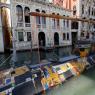 Moored in Venice: One of Alexander Ponomarev's brightly festooned submarines