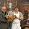 Fat Man in a White Hat: Bill Buford poses with Bob the baker.