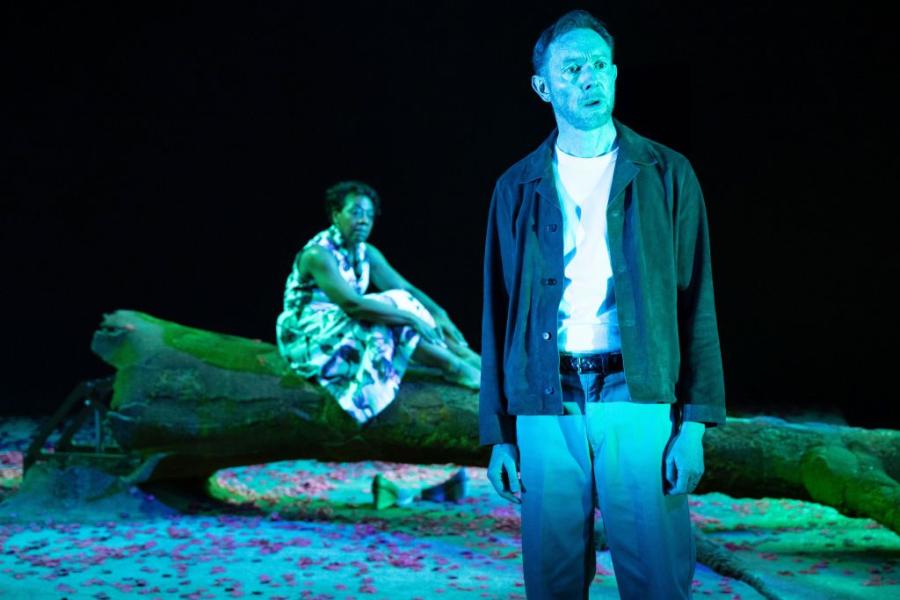 Richard Hansell, centre, as a doctor living amidst the darkness in 'All My Sons'