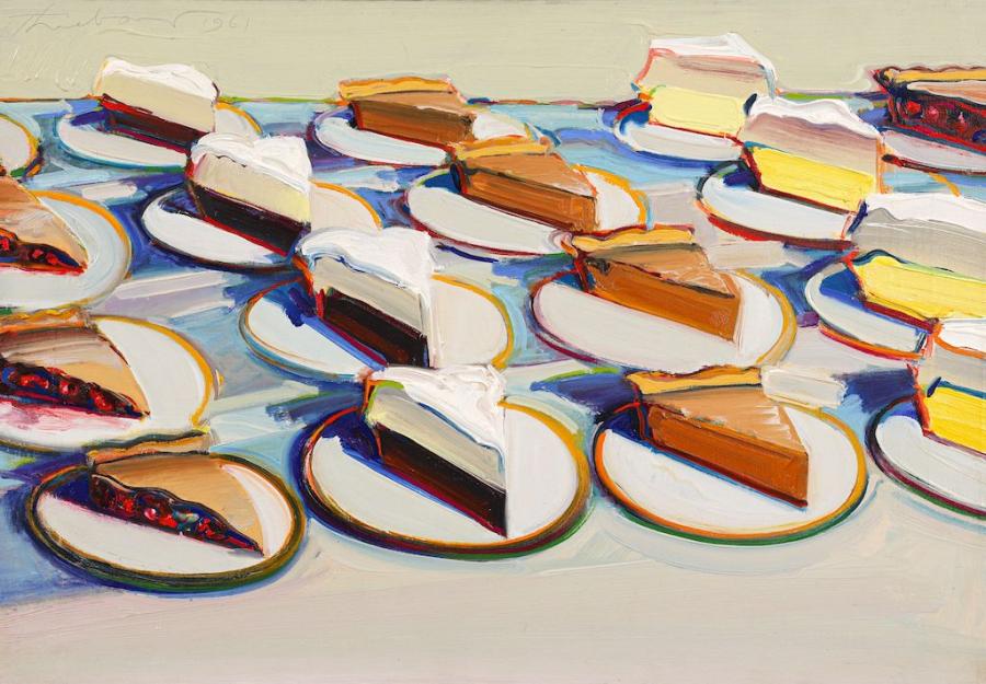 Wayne Thiebaud, Pie Rows, 1961, Oil on canvas, Wayne Thiebaud, Pie Rows, 1961, Oil on canvas, 