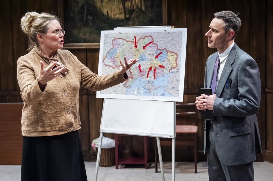 Sally Giles as India and Ian Bonar as Victor in Five Day War fromm Ukraine Unbroken