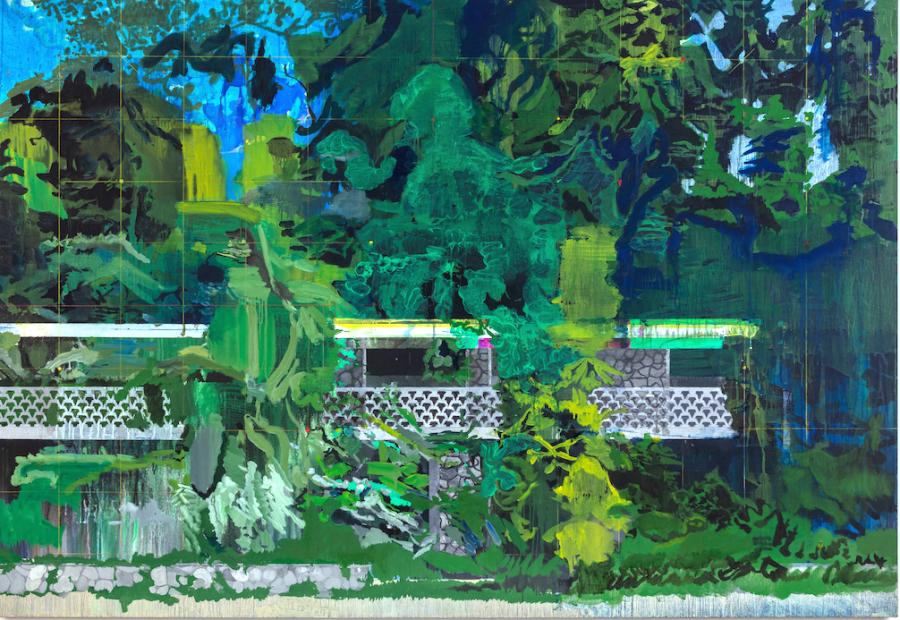 Hurvin Anderson, Limestone Wall, 2020. Private Collection. © Hurvin Anderson.