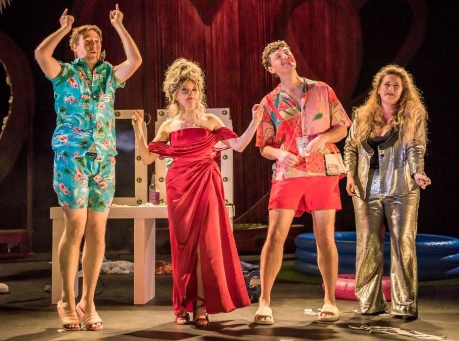 James Hall (Dardano), Rowan Pierce (Oriana), Tim Morgan (Amadigi) and Hilary Cronin (Melissa) in Amadigi di Gaula at Buxton International Festival. Credit Genevieve Girling