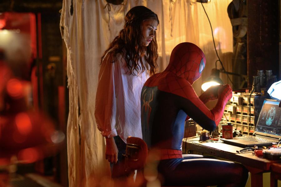 MJ (Zendaya) and Spider-Man (Tom Holland)