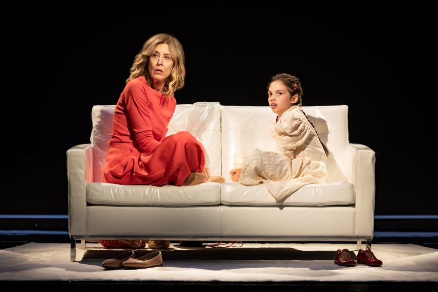Christine Lahti and Jesamine-Bleu Gibbs as her younger self in The Smile of Her