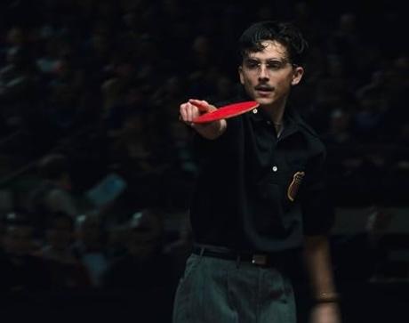 Timothée Chalamet as Marty Meisler in Marty Supreme