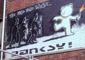 Banksy's imposing mural, 'The Mild Mild West', is Stokes Croft's main visitor attraction