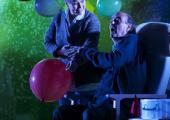 'A frighteningly convincing portrait': Dave Hill as Alzheimers sufferer Mr D, with Rachel Hynes